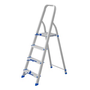 Escalera Familiar Aluminio 4 Escalones 120 Kg Wadfow Wld3h04