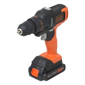 Taladro Atornillador Inalámbrico De 10mm Black+decker Mtx20k6a + 1 Batería De 1.5ah + Accesorio Con Maletín De Transporte Naranja