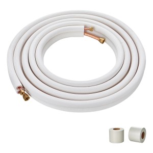 Kit Caño Cobre Aire Acondicionado 1/4x3/8 (3mts) C/tuercas
