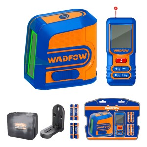 Kit Wadfow Nivel Laser Verde + Medidor Distancia Wldk1401