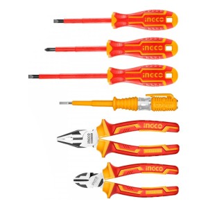 Set Juego 6 Herramientas Aisladas Ingco Hkist3061 Rojo