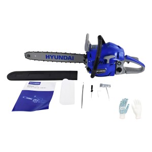 Motosierra A Nafta Hyundai 45cc Azul/negro Turbo 400 2.4hp