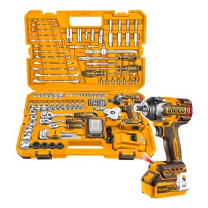 Set 152 Herramientas Ingco Combinada Llave De Impacto 500nm Color Naranja