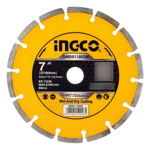 Set 5 Discos 7 En Lata Segmentado Ingco Dmd011802m - Smf Color Gris