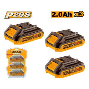 Set X 3 Baterias 2ah 20v Ingco Cosli240311 - L N F