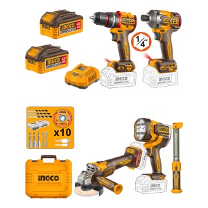 Kit Combo A Bateria P20s 20v Brushless Ingco Cosli250692