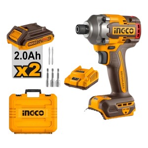 Llave De Impacto Ingco Cirli2028 Con Accesorios Naranja