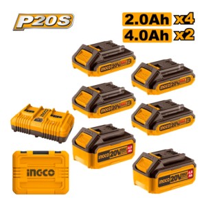 Set X 6 Baterías P20s (4x2ah2x4ah) Cargador Cosli230701