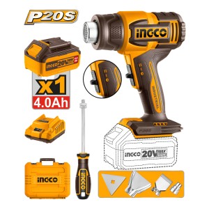 Pistola De Calor 550°c + Valija + Accesorios Ingco Hgli20065