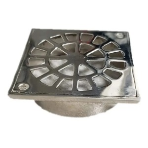 Rejilla Para Desagüe De Baño Bronce Cromado 10 X 10 Cm