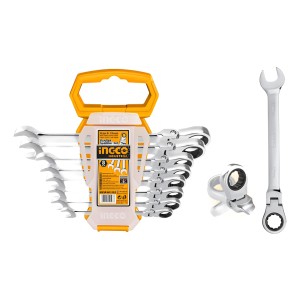 Juego De 8 Llaves Crique Flexible Combinada Ingco Hkspar1083