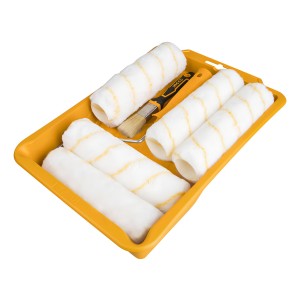 Kit 8 En 1 Bandeja Rodillo Pincel Repuestos Ingco