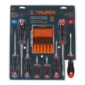 Juego De Destornilladores + Precisión 14 Piezas Truper - Lnf