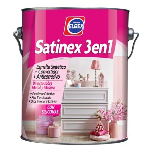 Esmalte Sintético Semibrillo Elbex Satinex Satinado 1l 3en1