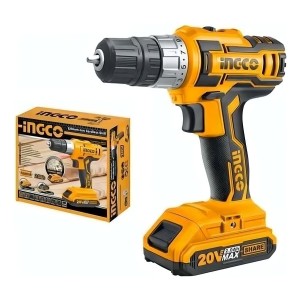 Taladro Atornillador Litio 20v Ingco 1 Bateria Cdli20024 Lnf Color Naranja