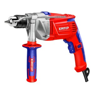 Taladro Percutor Impacto Industrial Emtop 13mm 1100w 2800rpm Rojo