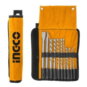 Kit Punta Cincel Y 8 Mechas Sds Plus Ingco Akd2101 - Smf