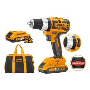 Taladro 20v Brushless C Percutor 13mm Ingco Cidli20608. Hnt Color Amarillo