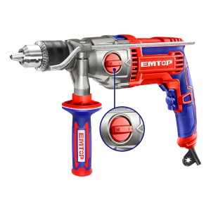 Taladro Percutor 1100w 16mm Emtop Emdl21101 Rojo 60hz