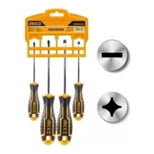 Juego Destornilladores 4pcs Paleta Y Cruz Ingco Hksd0428