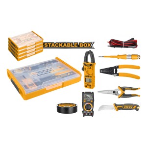 Set Organizador + 7 Herramientas Electricista Ingco