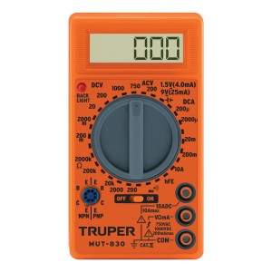 Tester Multimetro Digital Truper Mut-830 Diodo Transistor