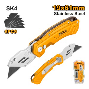 Trincheta Cuchillo Plegable 19x61mm Sk4 Ingco Huk6288