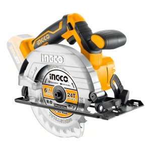 Sierra Circular Inalámbrica Ingco 6 1/2´´ Profesional Naranja