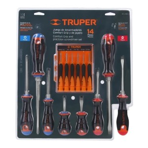 Juego Destornilladores + Precisión 14 Piezas Truper - Lnf