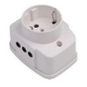 Toma Corriente 1 Shucko + 2 Salidas 3 Lineas 10amp 250v