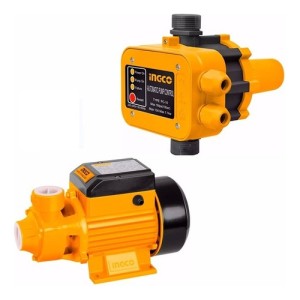Ff Kit Bomba Periferica Ingco 1/2hp+ Automatico Pres Control Naranja