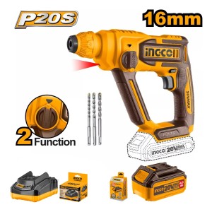 Rotomartillo 20v P20s 16mm Bat + Carg Ingco Crhli20168