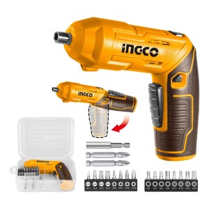 Atornillador4v 4nm C Puntas Mango Ajustable Ingco Csdli0442