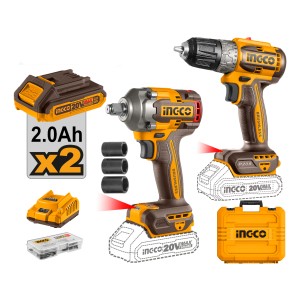 Kit Atornillador 20v + Llave Impacto Ckli2017 20v Ingco Lnf