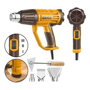 Pistola De Calor 2000w Con Set De Boquillas Hg200047 Ingco