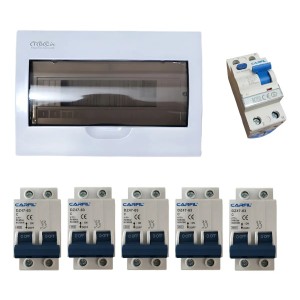 Pack 1 Tablero Completo + 5 Llave Térmicas + 1 Diferencial