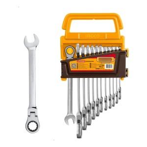 Set X6 Llaves Crique Combinadas 819mm Cr-v Ingco Hkspar1061