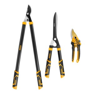 Set De Tijeras De Podar Corte Jardin 3 Piezas Ingco Hlt76033