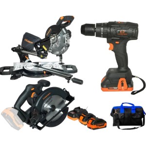 Combo A Bateria Carpintero Pro Black Series 2 Lusqtoff