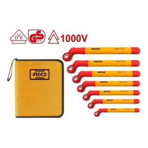 Set Aislado 7 Llave Anillo Estriada Ingco Hkispa0702