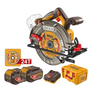 Sierra Circular 42v 185mm + Acces + Valija Ingco Csli4214012
