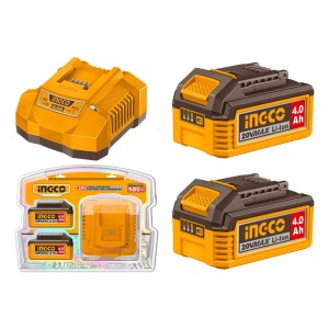 Combo X2 Baterias 20v 4.0ah + X1 Cargador Ingco Febo