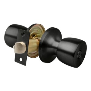 Cerradura Pomo Con 3 Llaves Negro Mate Wadfow Wqh2441