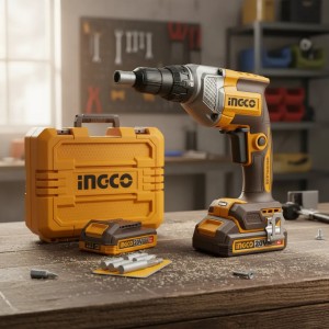 Atornillador Yeso + Accesorios + Valija Ingco Cdsli204281