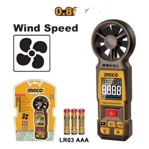 Anemometro Digital Medidor Vel Viento Ingco Hetan01