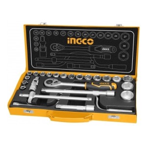 Dados Tubo Llave 24 Pcs 1/2 Crique + Valija Hkts0243 - Smf Naranja