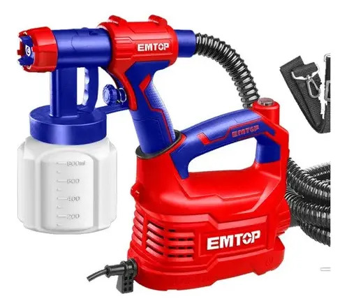 Máquina Pistola Equipo Pintar Hvlp 550w Pico De Bronce Emtop - Imagen 3