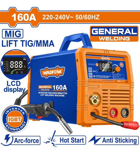 Soldadora Inverter Mag/mig/mma/tig 160a Acce Wadfow Wgtm1a16 - Imagen 2