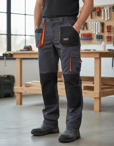 Pantalon De Trabajo Cargo Industrial Reforzado Bolsille- Lnf