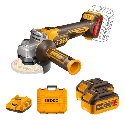 Amoladora 20v Bl + 2 Bat 4ah + Obsequios Discos Cagli211542